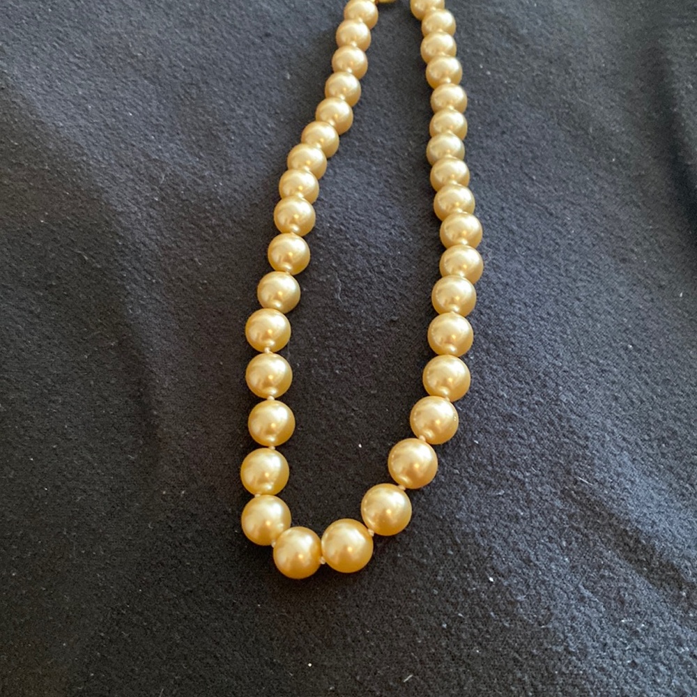 Amber colored Pearl necklaces